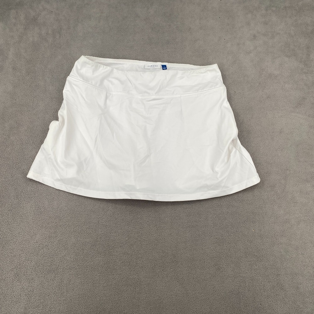 Cabana Life Athletic Skirt Skort Womens Large White Tennis Golf Resort Pull On